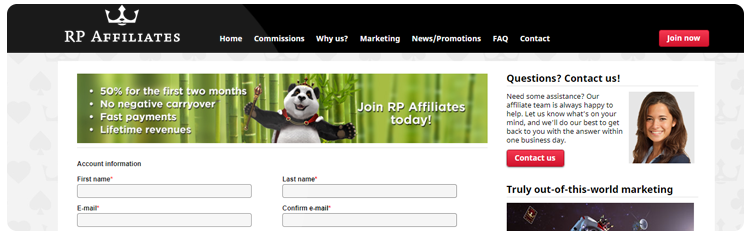 registration in royal panda