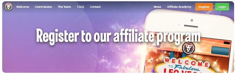 registration in affiliate leo vegas